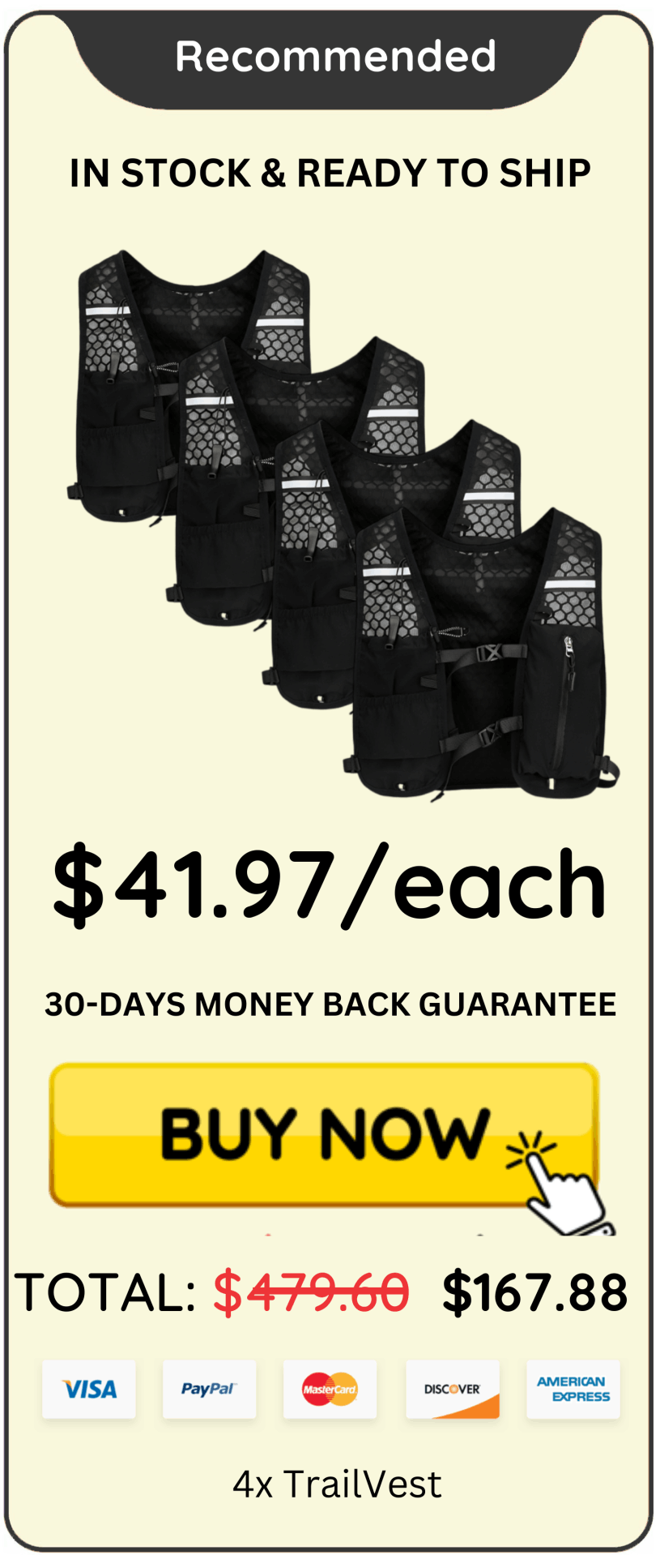 TrailVest offer package price 