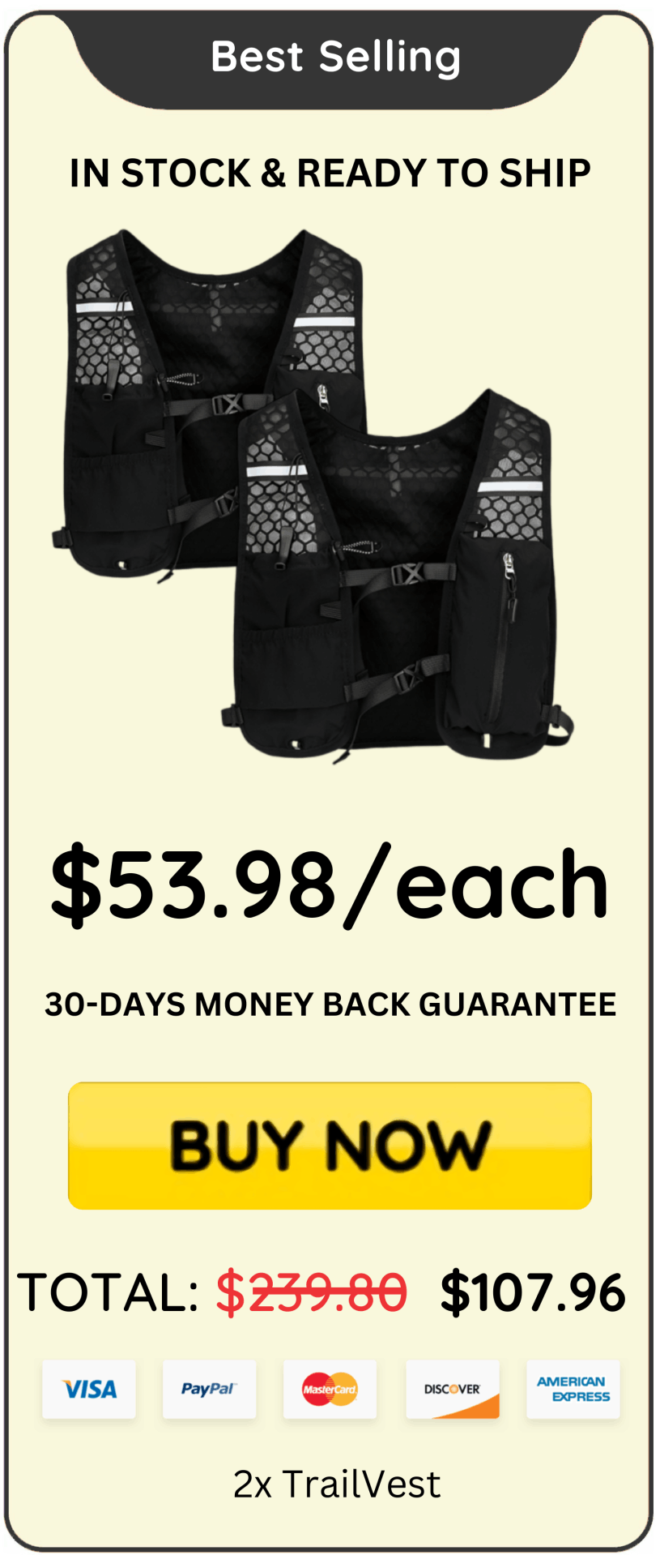 TrailVest offer best price 