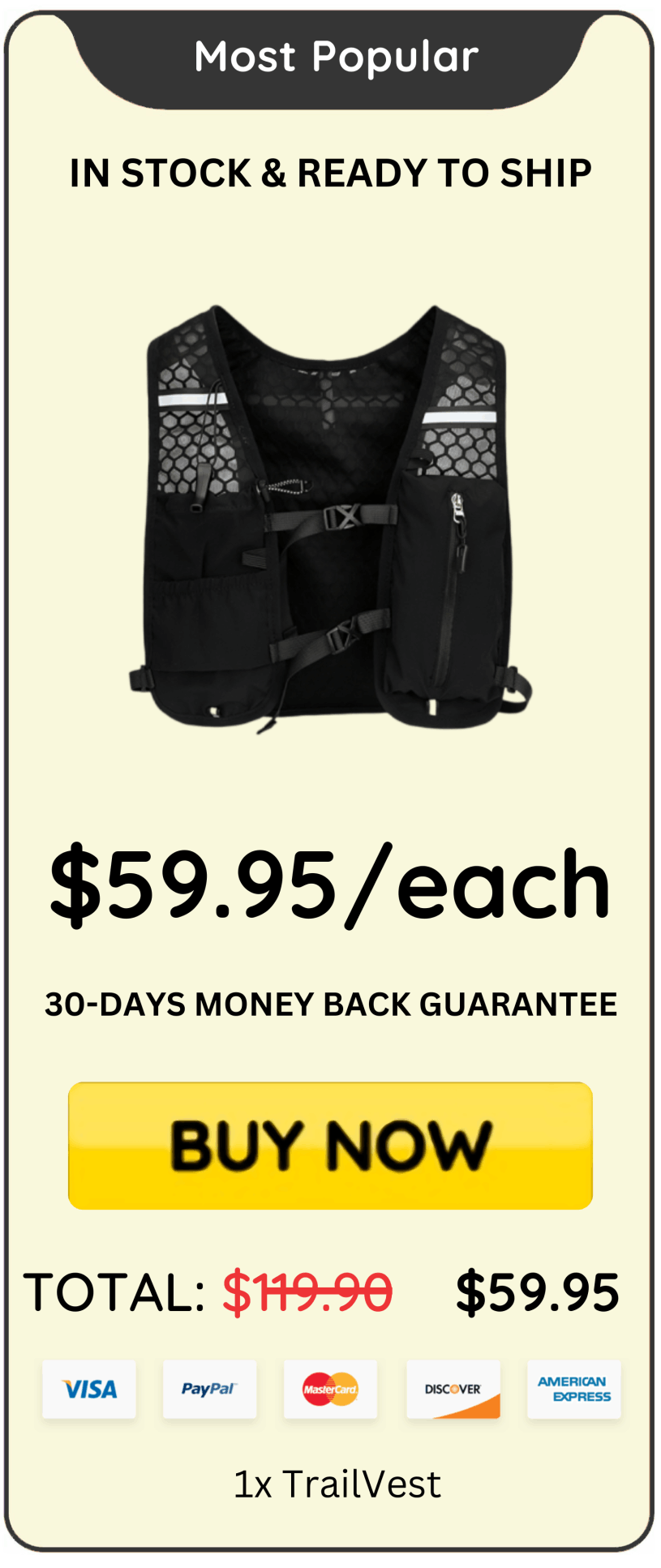 TrailVest offer price 